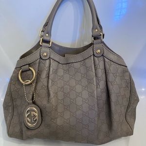 Authentic Gucci Guccissima Medium Sukey Tote